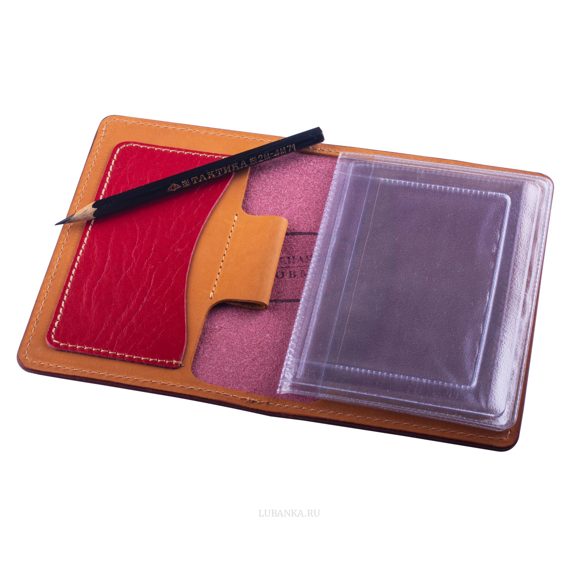 Обложка для автодокументов Восток красная