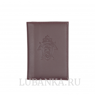 Обложка для автодокументов СКР с жетоном бордовая