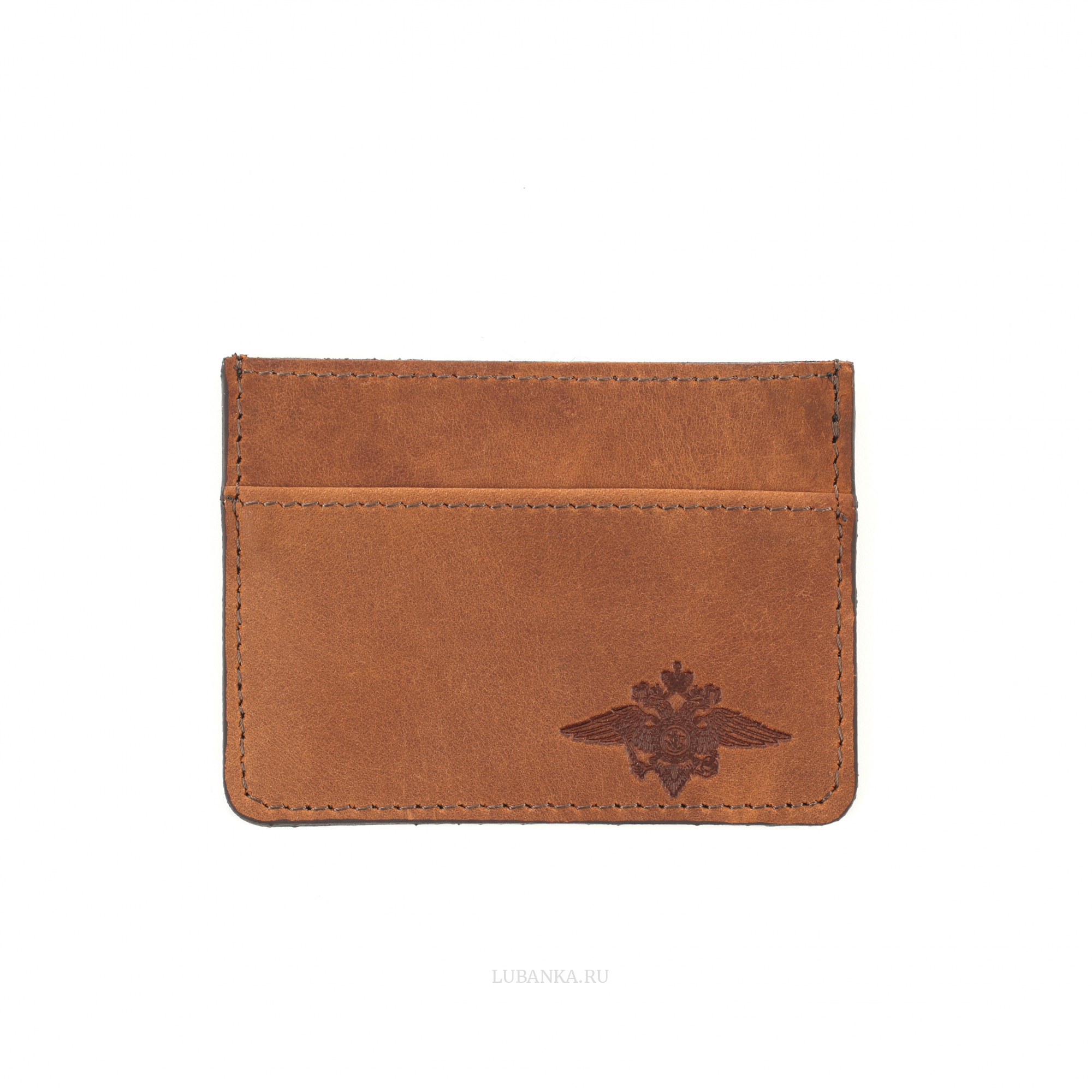 Картхолдер двухсторонний МВД светло коричневый