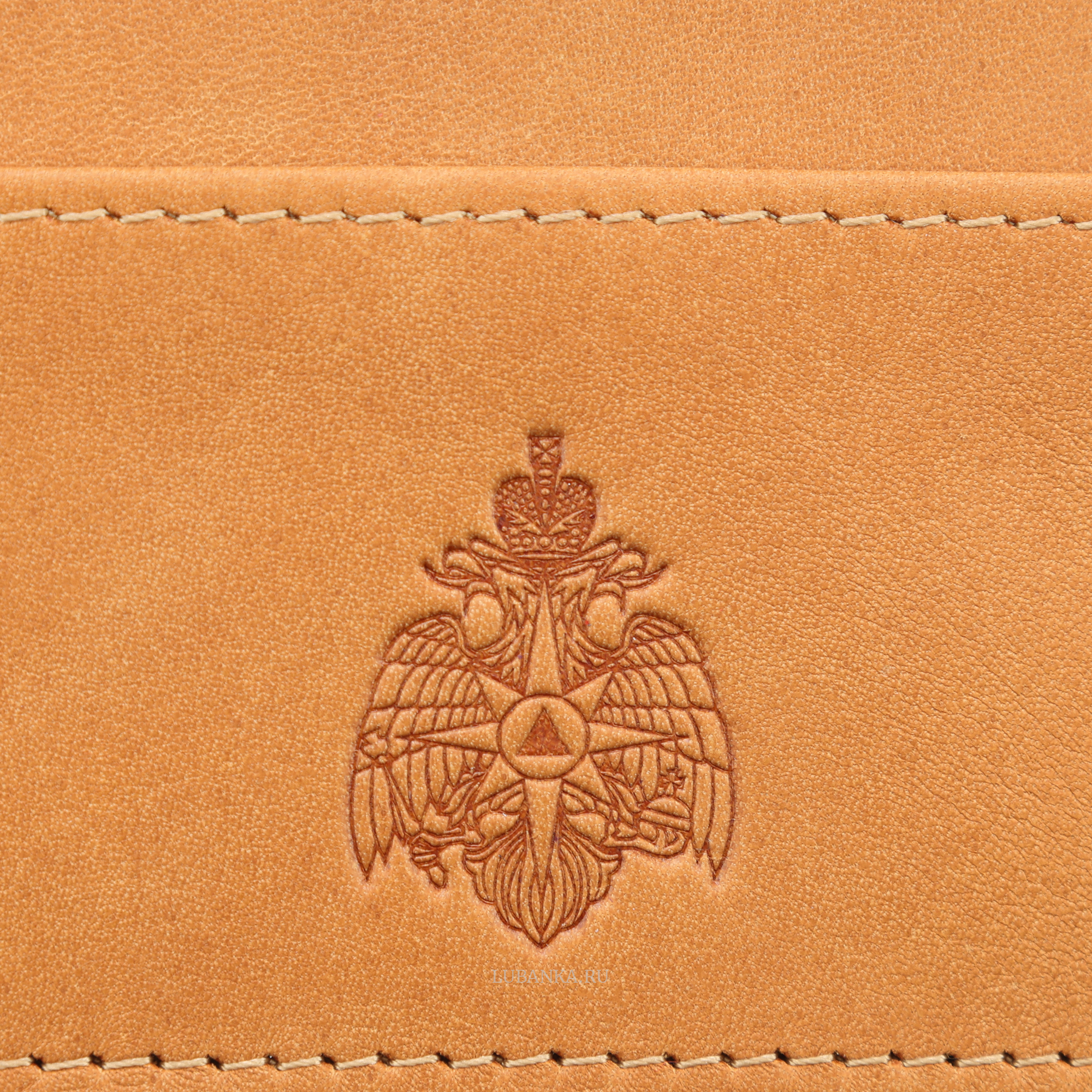 Картхолдер двухсторонний МЧС светло коричневый