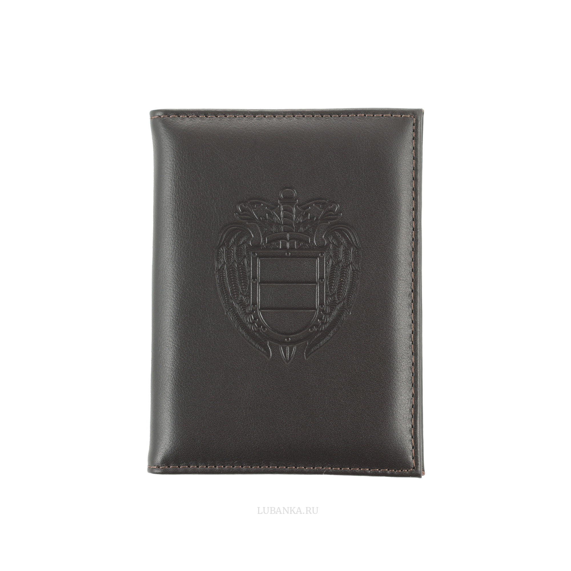 Обложка для автодокументов ФСО с картхолдером коричневая