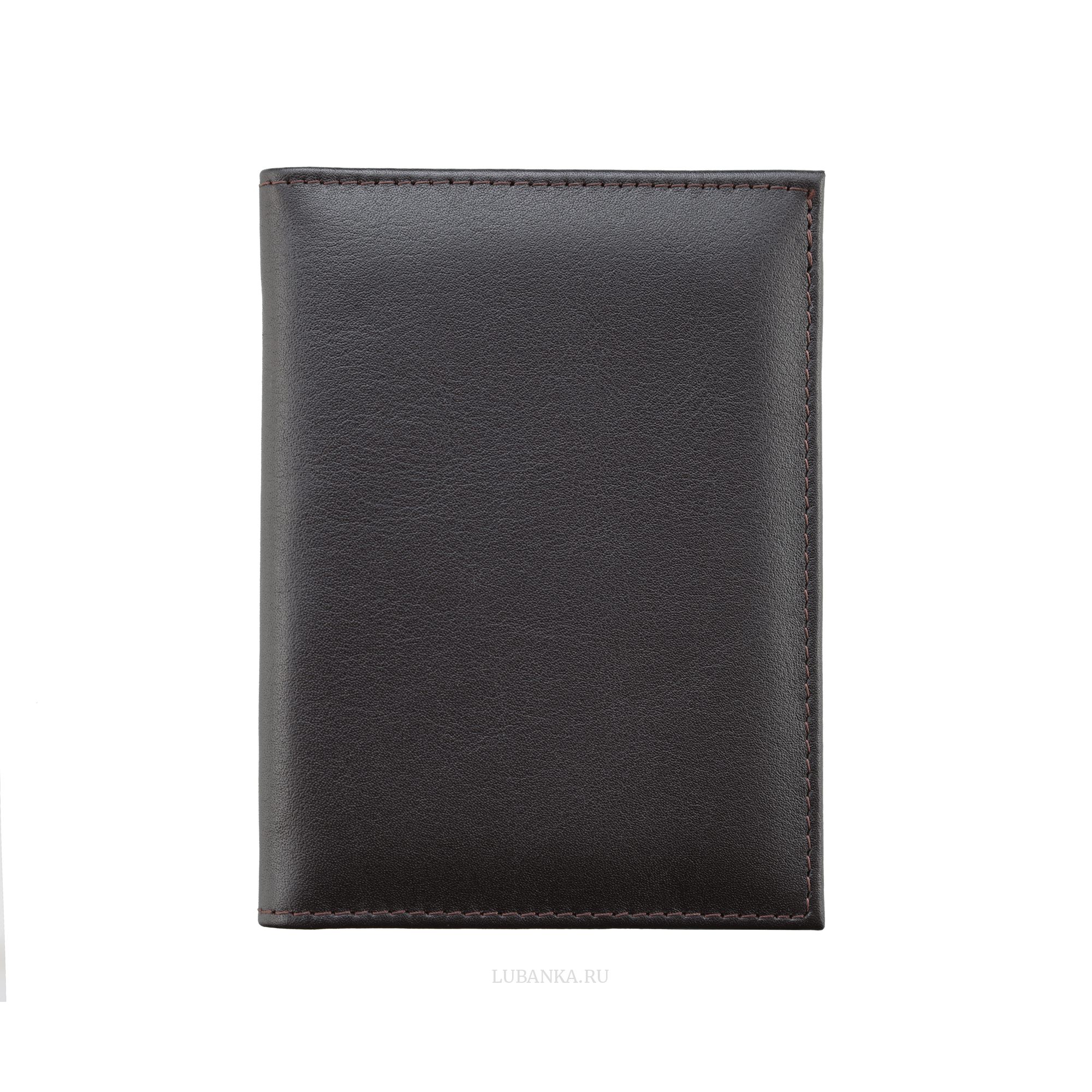 Обложка для автодокументов без символики с картхолдером коричневая