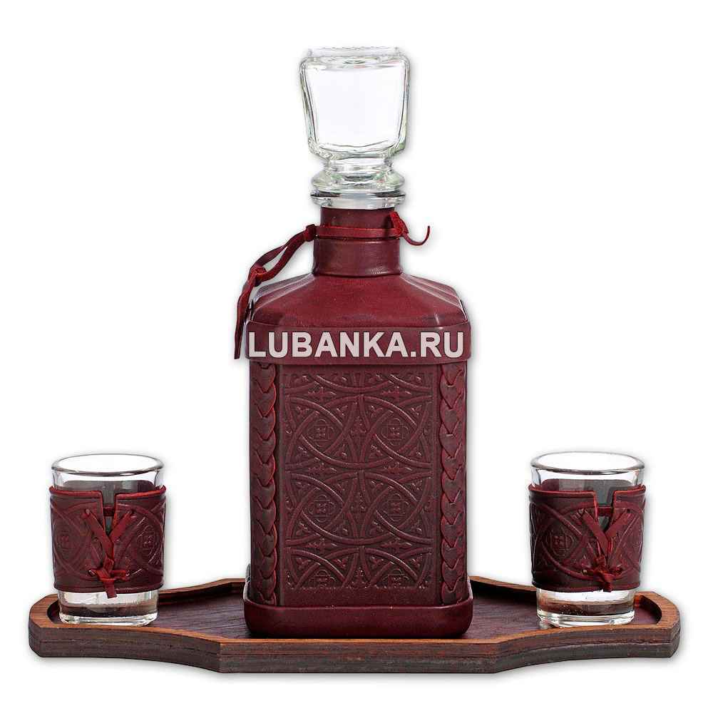 Набор для водки «Следственный комитет» бордовый