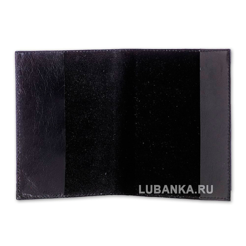 Обложка для паспорта «Танковые войска», чёрная