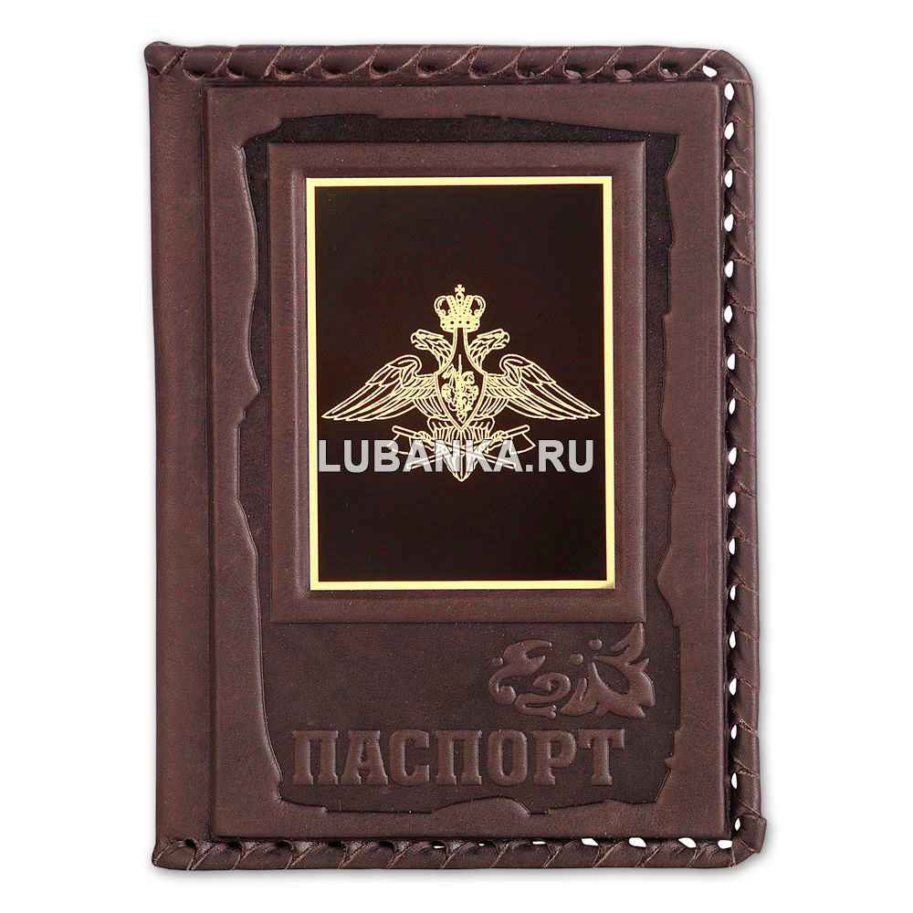 Обложка для паспорта «Инженерные войска», бордовая