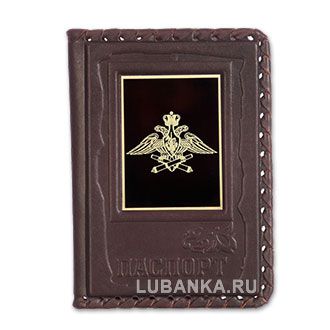 Обложка для паспорта «Артиллерия», бордовая