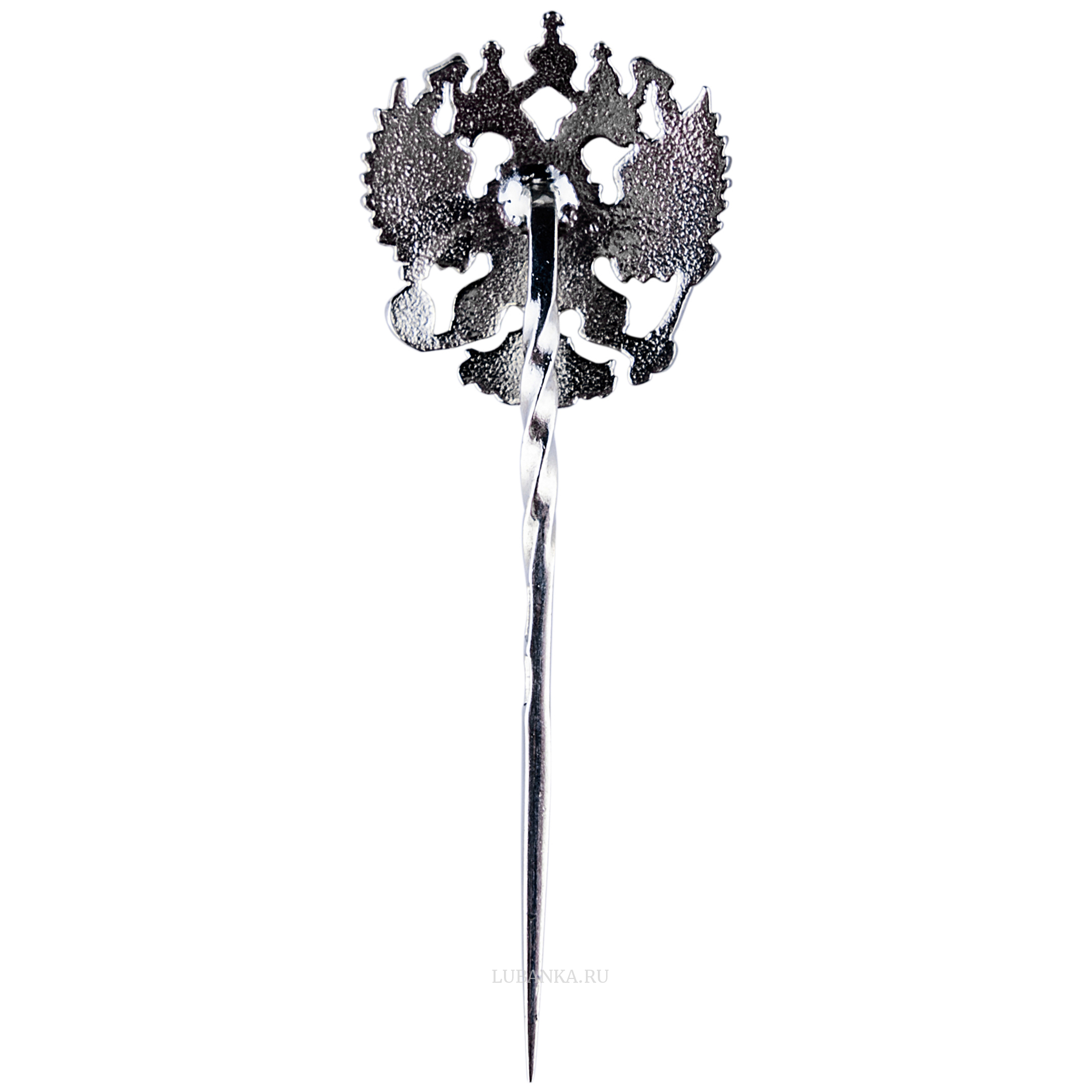 Заколка Герб России серебро