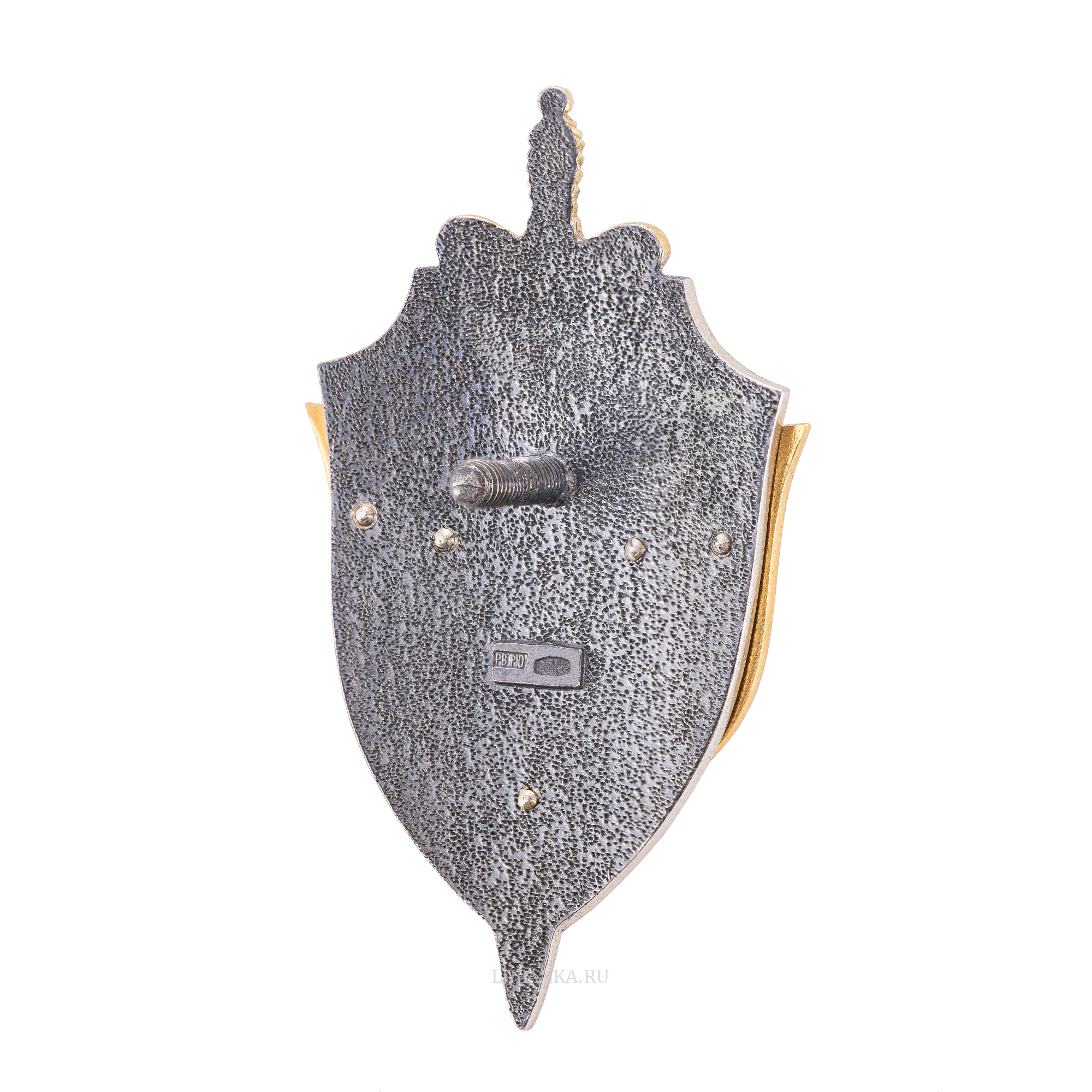 Знак ФСБ серебро с позолотой