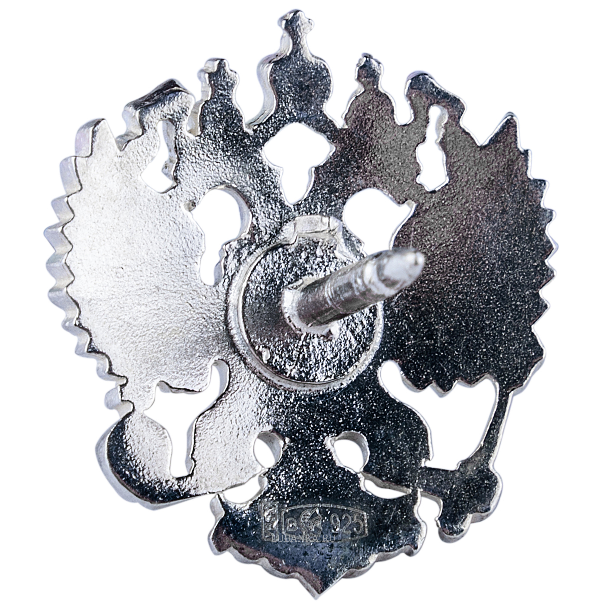 Значок Герб России серебро