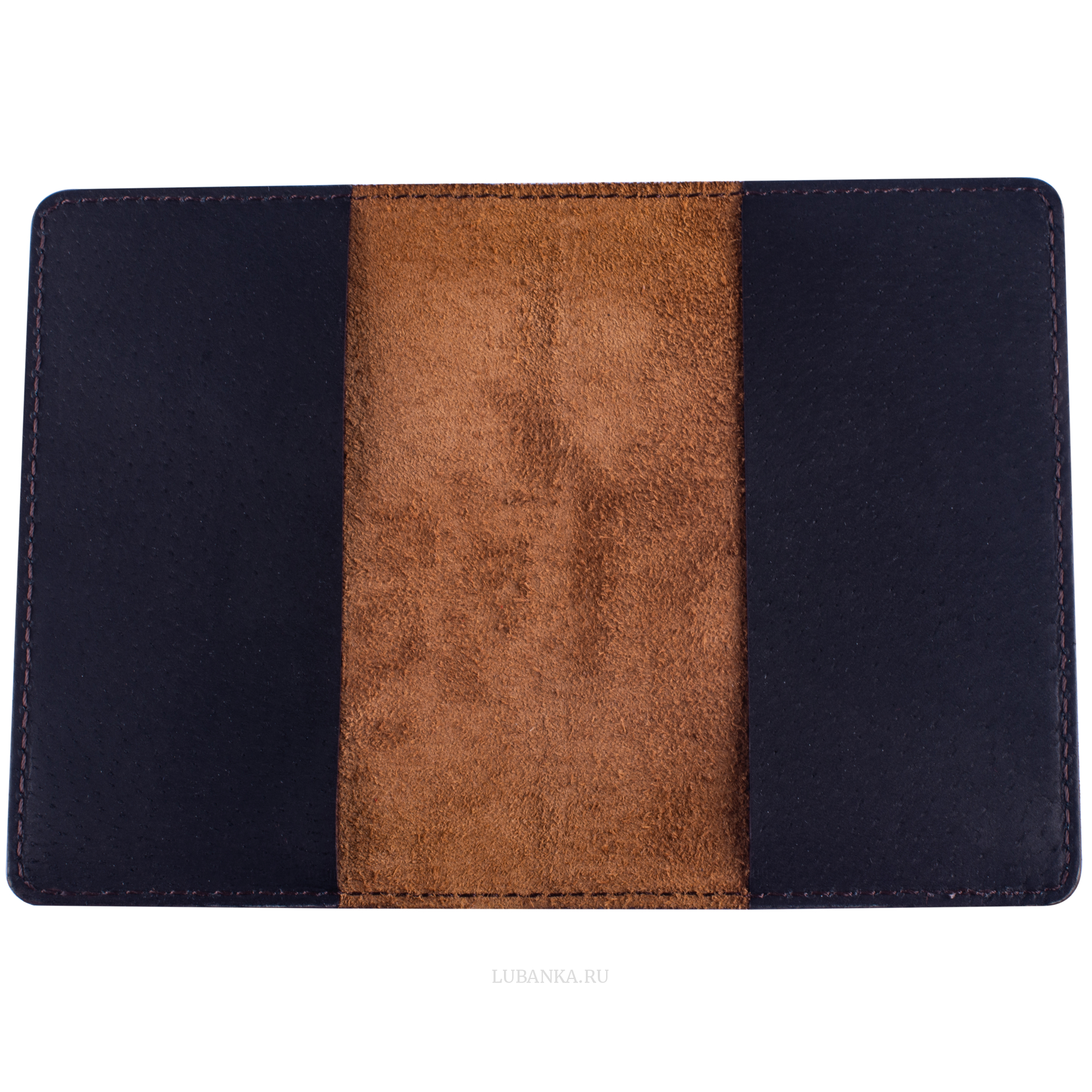 Обложка для паспорта Герб России коричневая