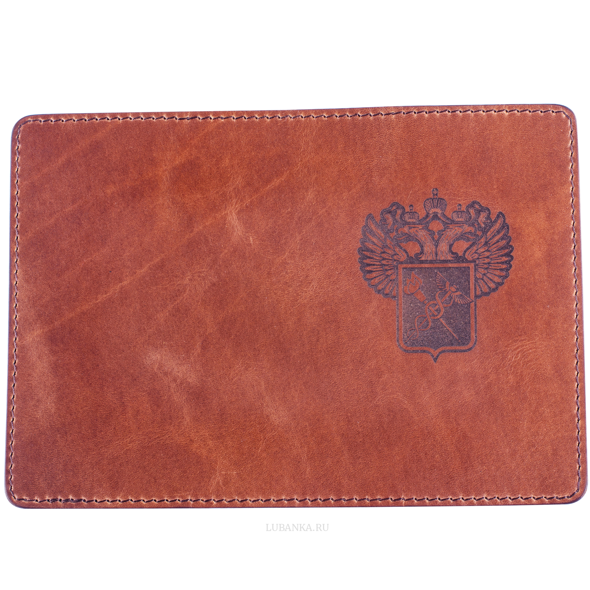 Обложка для паспорта Таможенная Служба коричневая