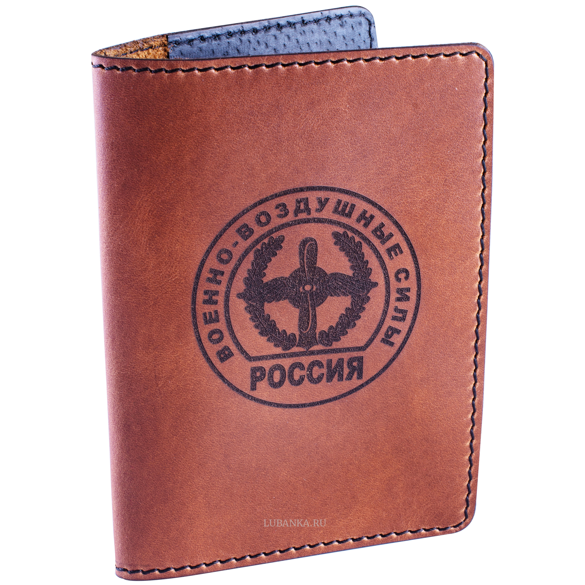 Обложка для паспорта ВВС коричневая