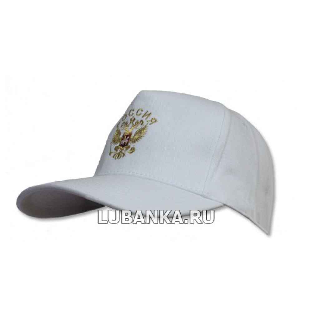 Бейсболка «Россия» белая