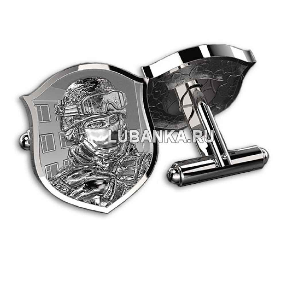 Запонки серебряные из коллекции «Вежливые люди»